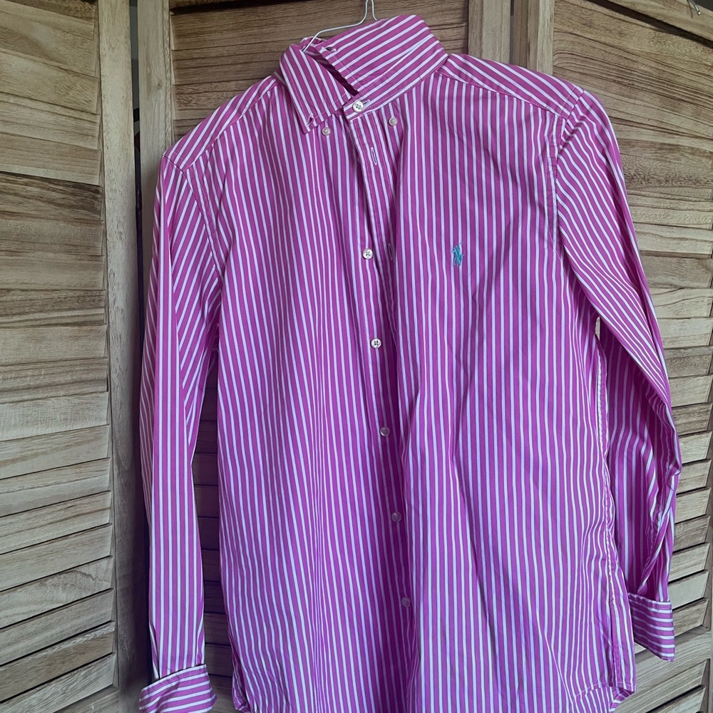 Ralph Lauren Youth Pink Striped Shirt